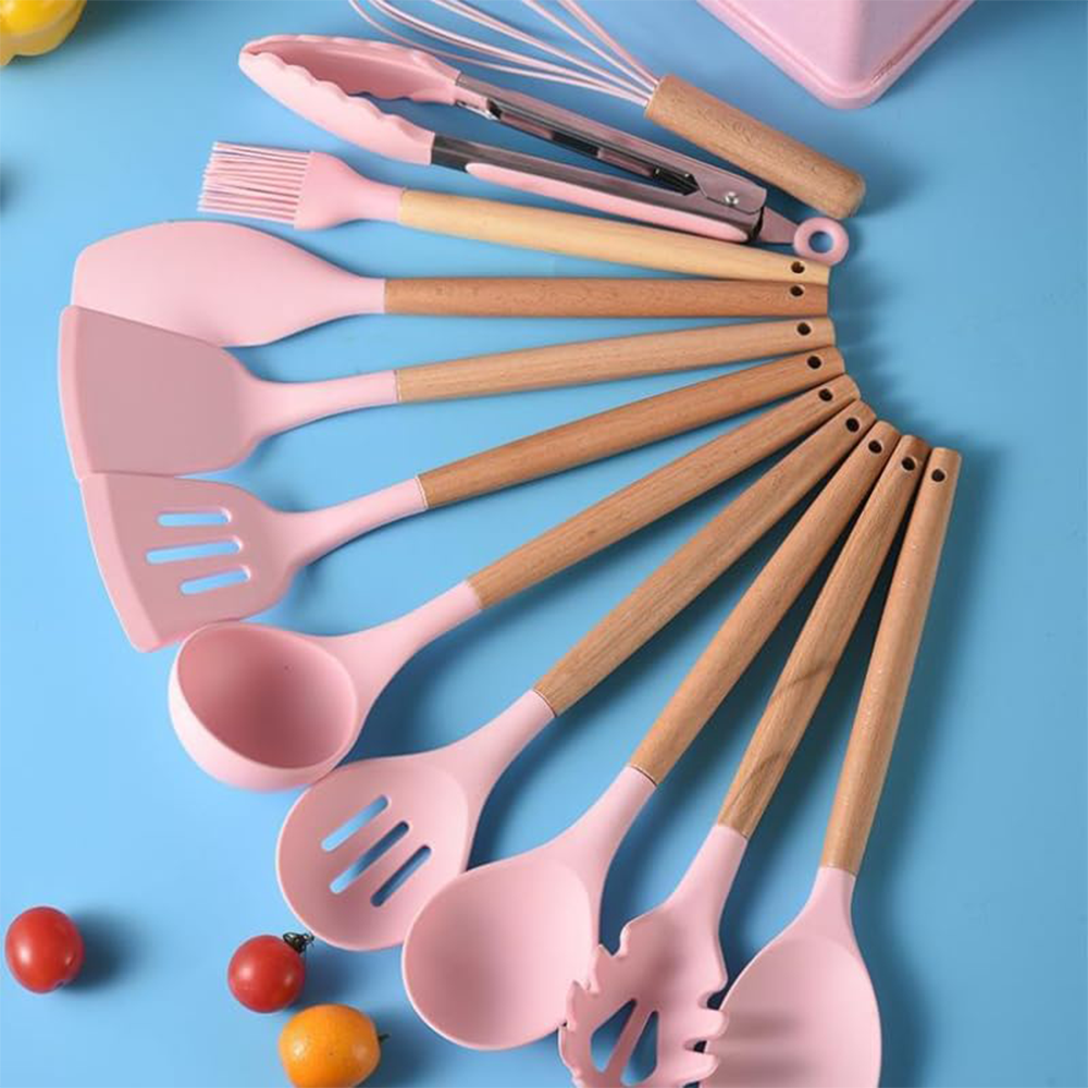 Utensili da Cucina in Silicone con Coltelli Set da 19