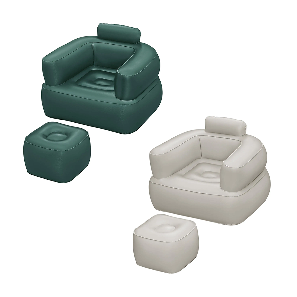 Poltrona Gonfiabile Ergonomica con Pouf Integrato