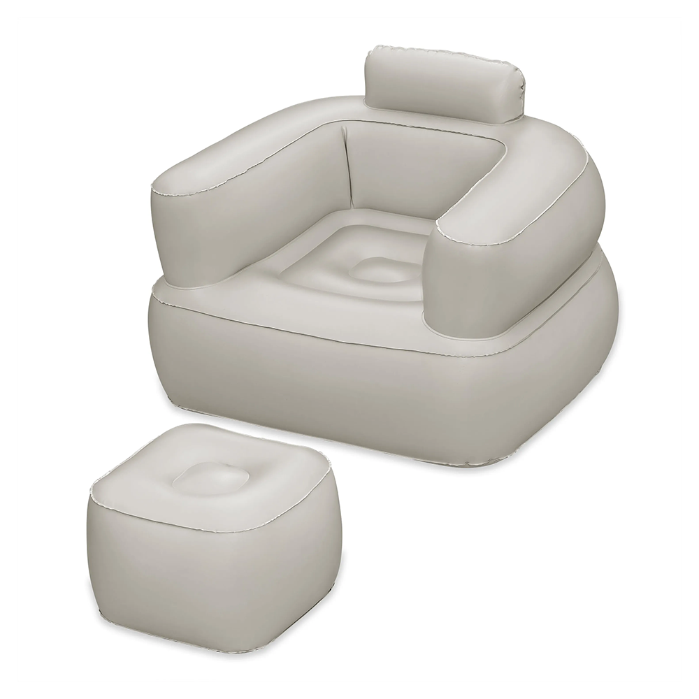 Poltrona Gonfiabile Ergonomica con Pouf Integrato