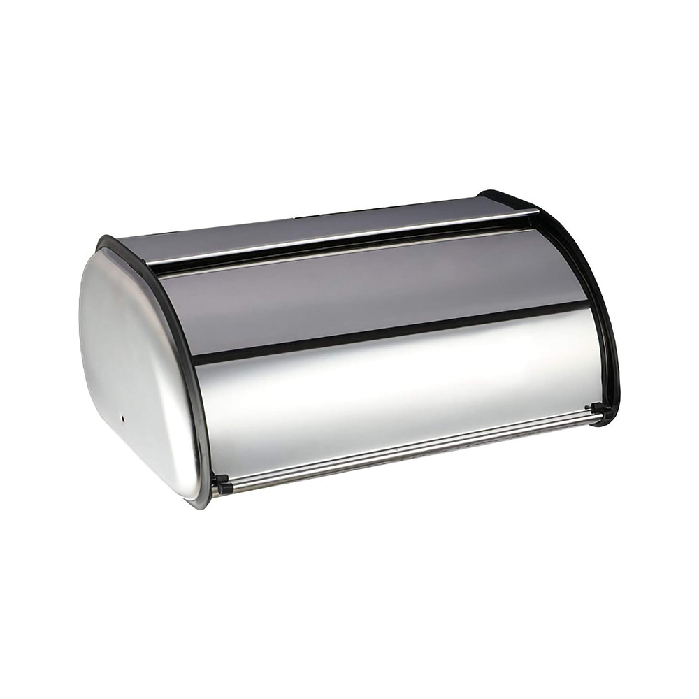 Porta Pane in Acciaio con Coperchio Roll-Top