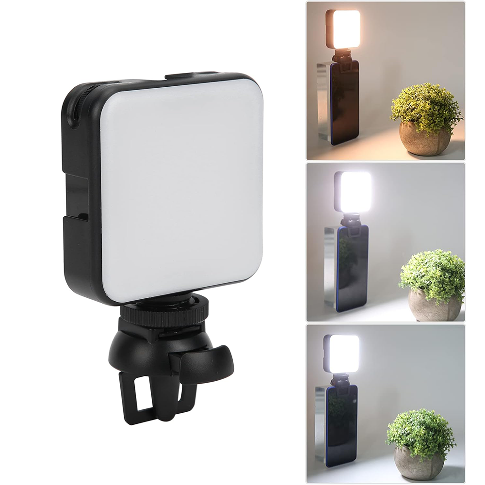 Ring Light LED Quadrata Clip-on per Selfie