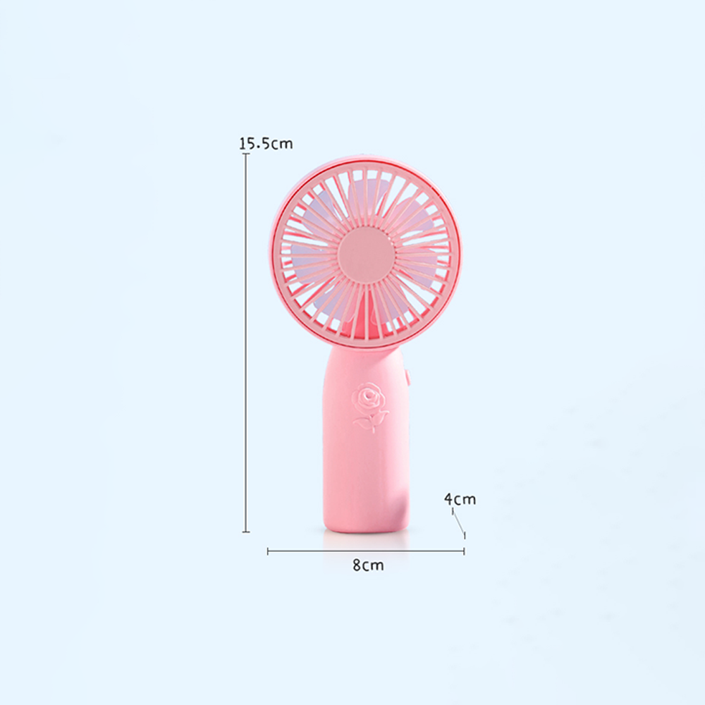 Mini Ventilatore Portatile USB Ricaricabile Rose