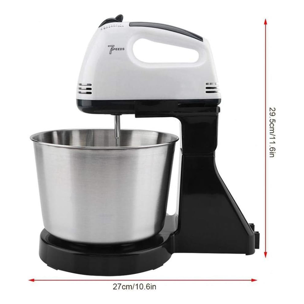 Sbattitore Elettrico da Cucina 7 Velocità con Fruste e Ganci
