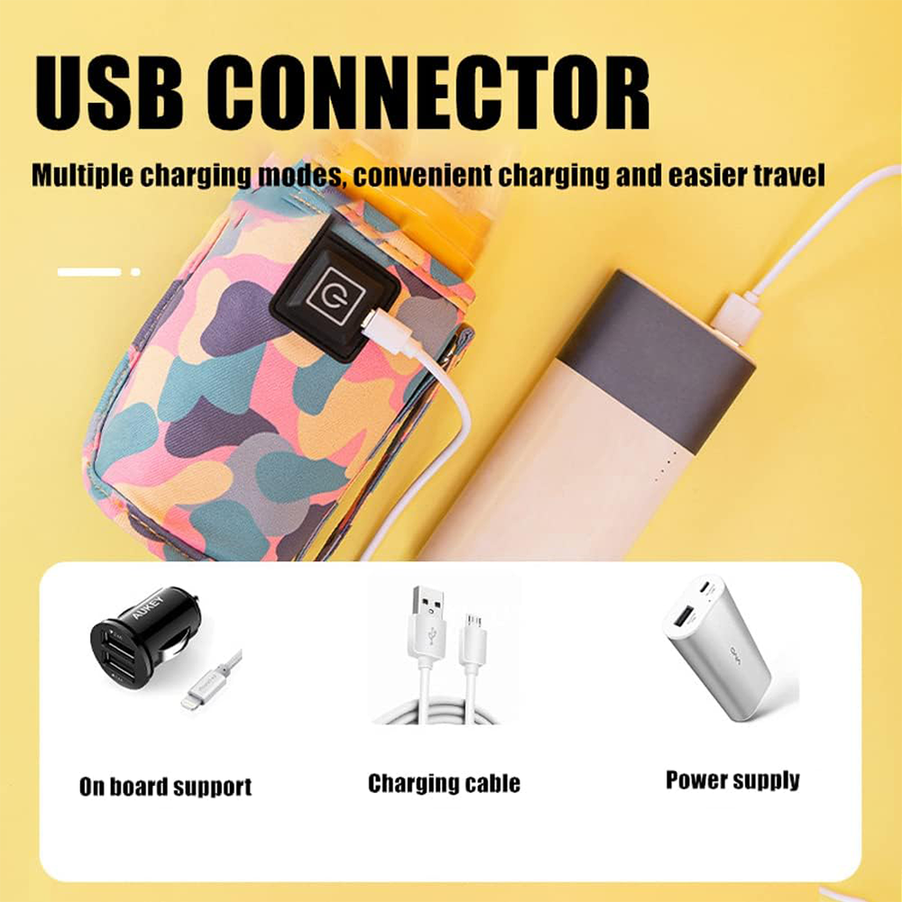Scaldabiberon Portatile USB Universale a 3 Temperature con Cinghia