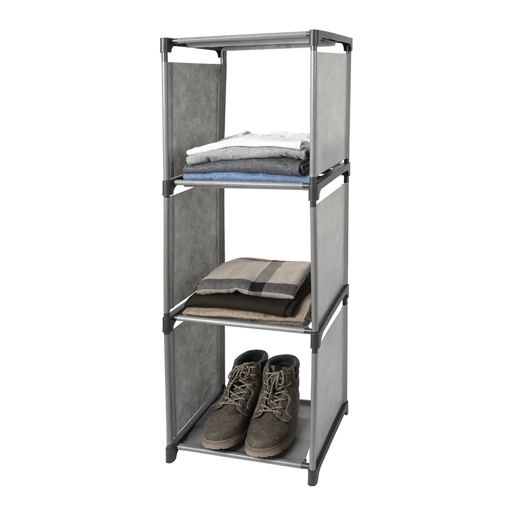 Scaffale Organizer 3 Ripiani Porta Scarpe e Indumenti