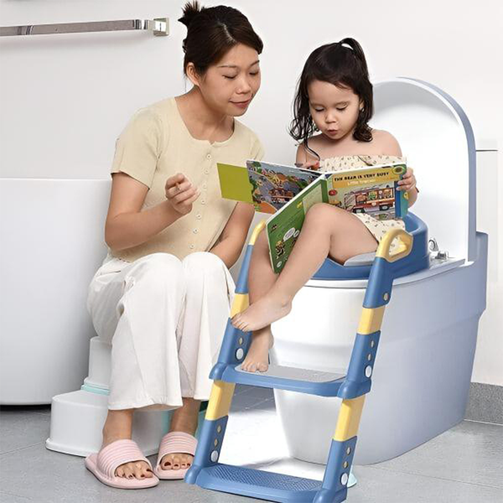 Sedile WC per Bambini con Scaletta Ergonomica Antiscivolo