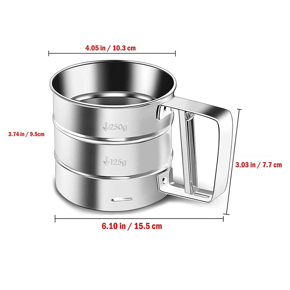 Setaccio da Cucina in Acciaio Semiautomatico con Manico