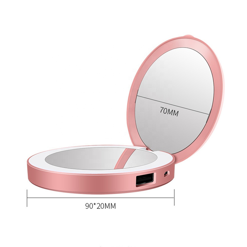 Specchio da Trucco LED Ricaricabile con Powerbank Integrato