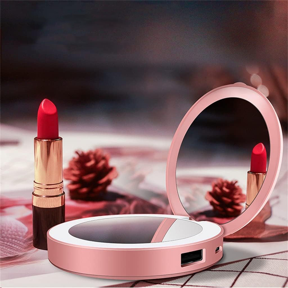 Specchio da Trucco LED Ricaricabile con Powerbank Integrato