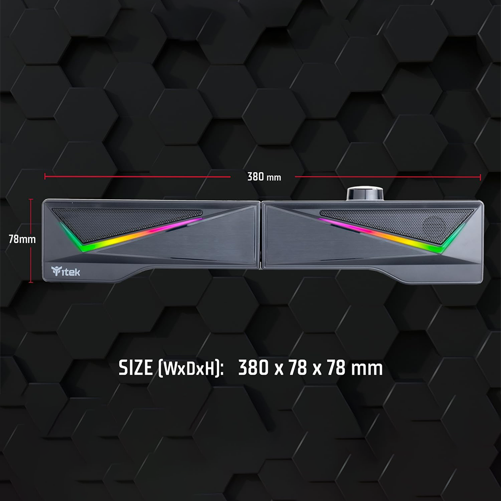 Soundbar e Altoparlante Stereo Bluetooth RGB e Touch Control