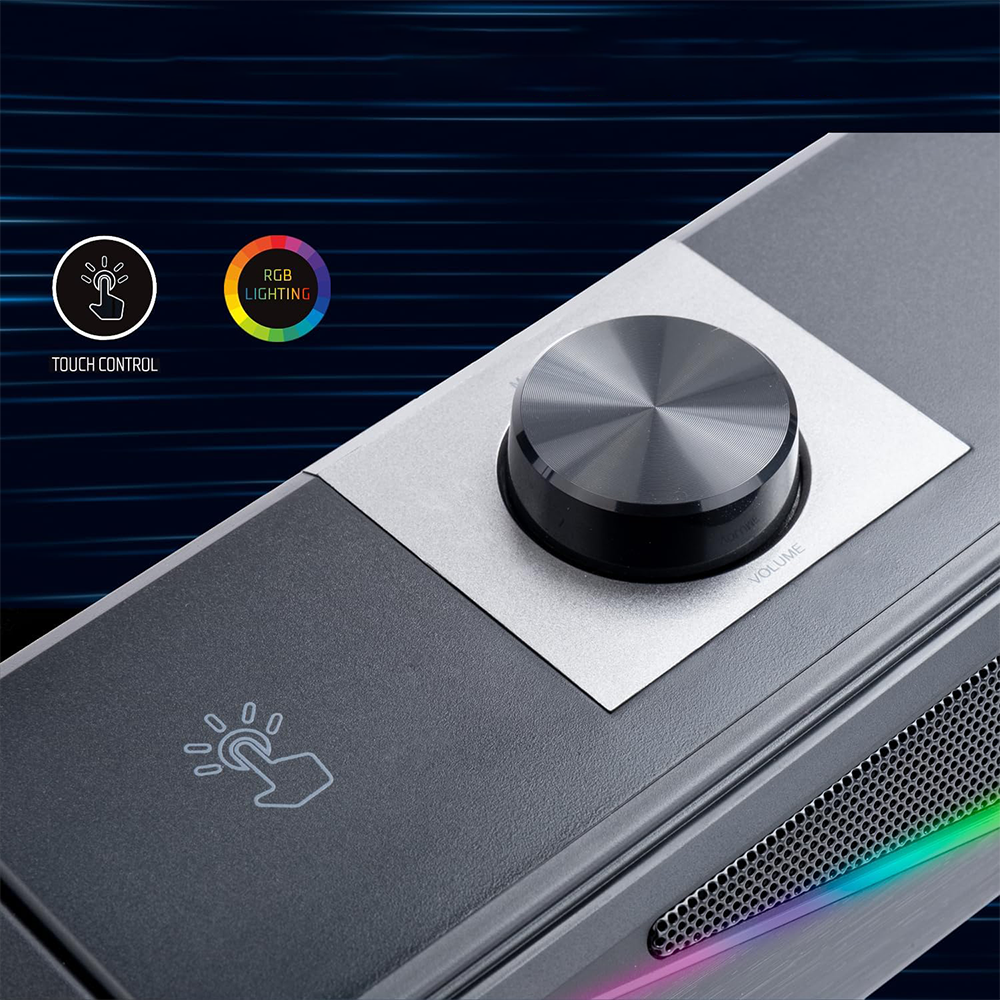 Soundbar e Altoparlante Stereo Bluetooth RGB e Touch Control