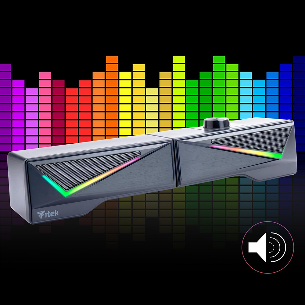 Soundbar e Altoparlante Stereo Bluetooth RGB e Touch Control