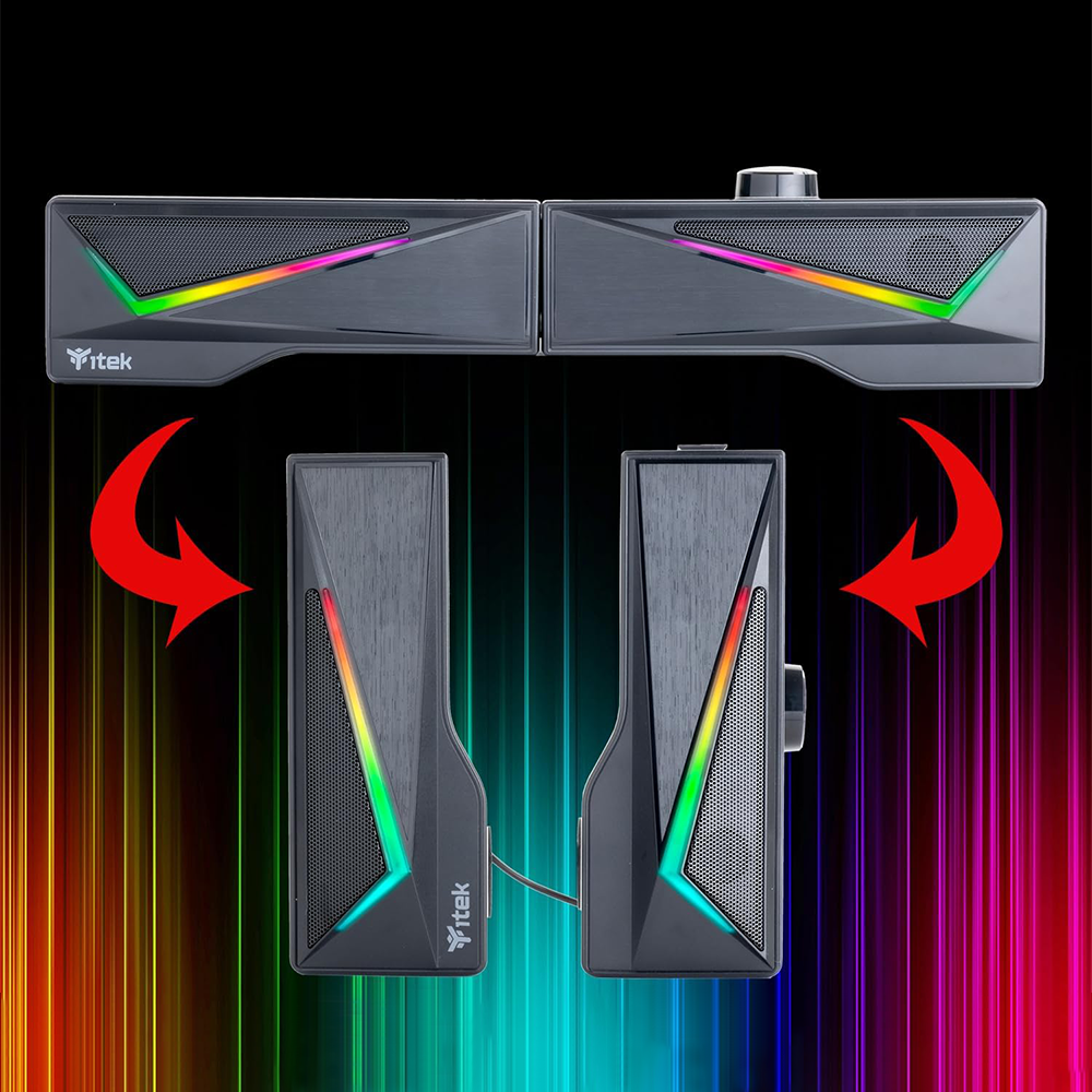 Soundbar e Altoparlante Stereo Bluetooth RGB e Touch Control