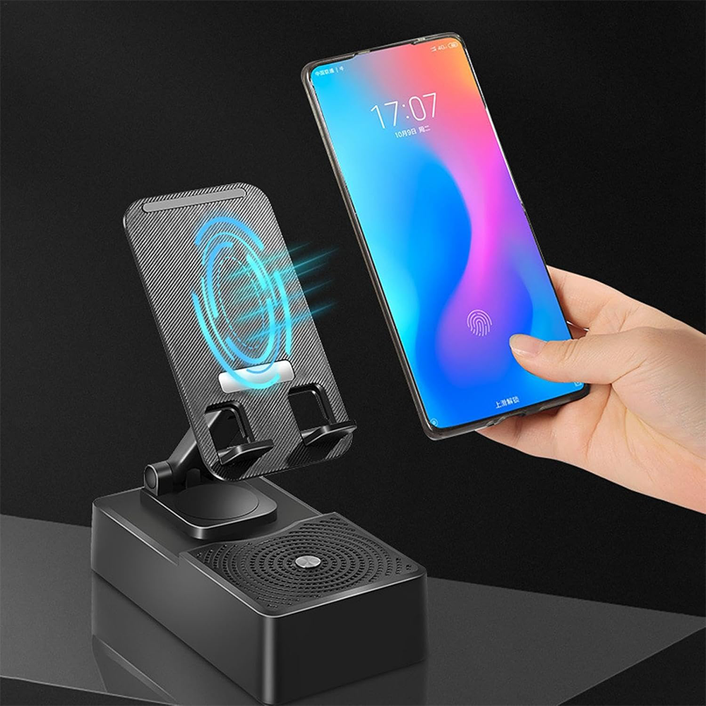 Supporto Smartphone con Altoparlante Wireless Bluetooth