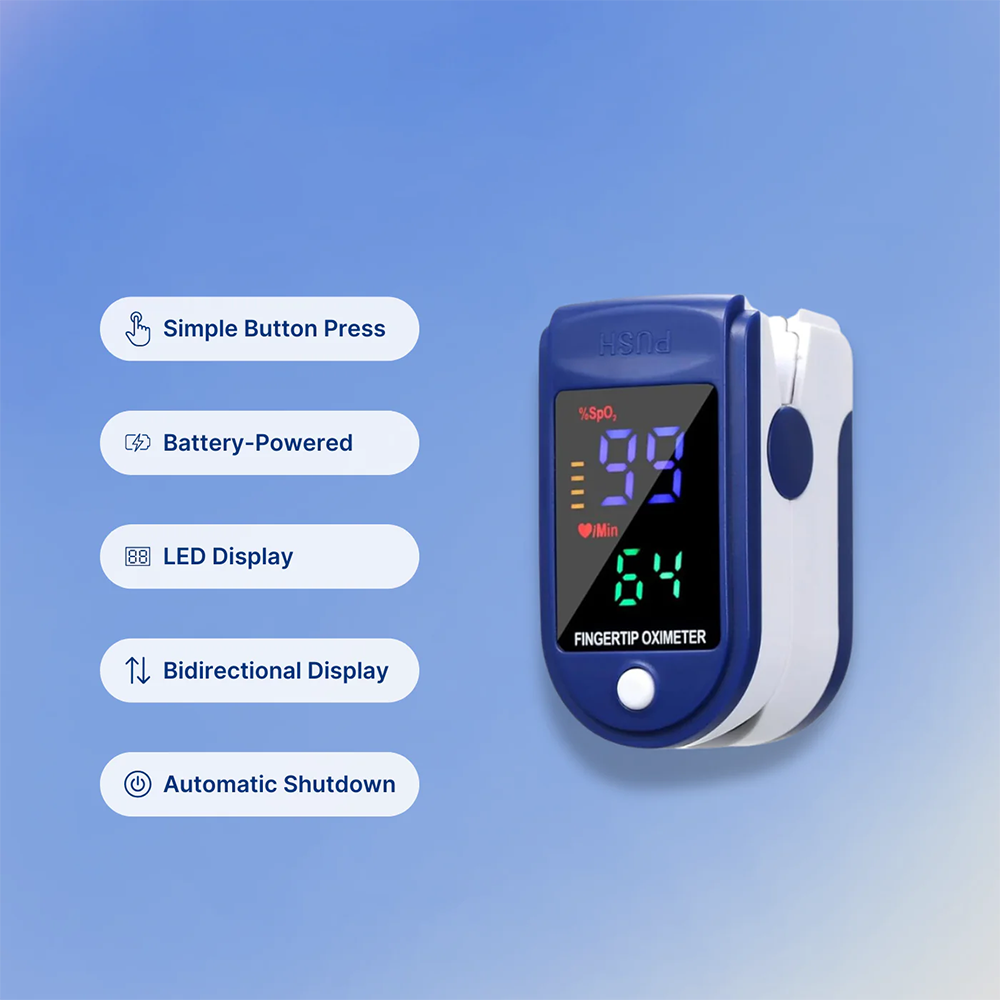 Saturimetro Digitale Portatile – Monitoraggio SpO2 e Frequenza Cardiaca