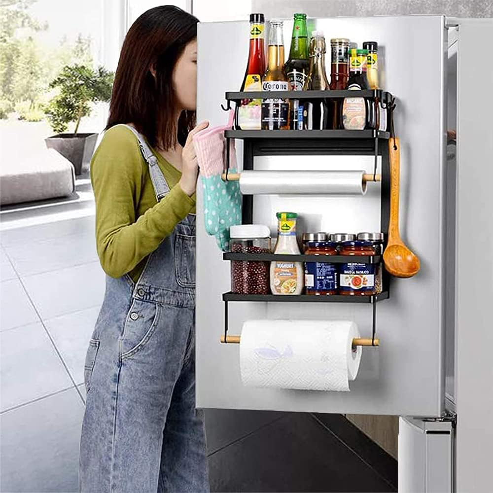 Scaffale Magnetico Pieghevole Organizer Salvaspazio con Ganci Rimovibili