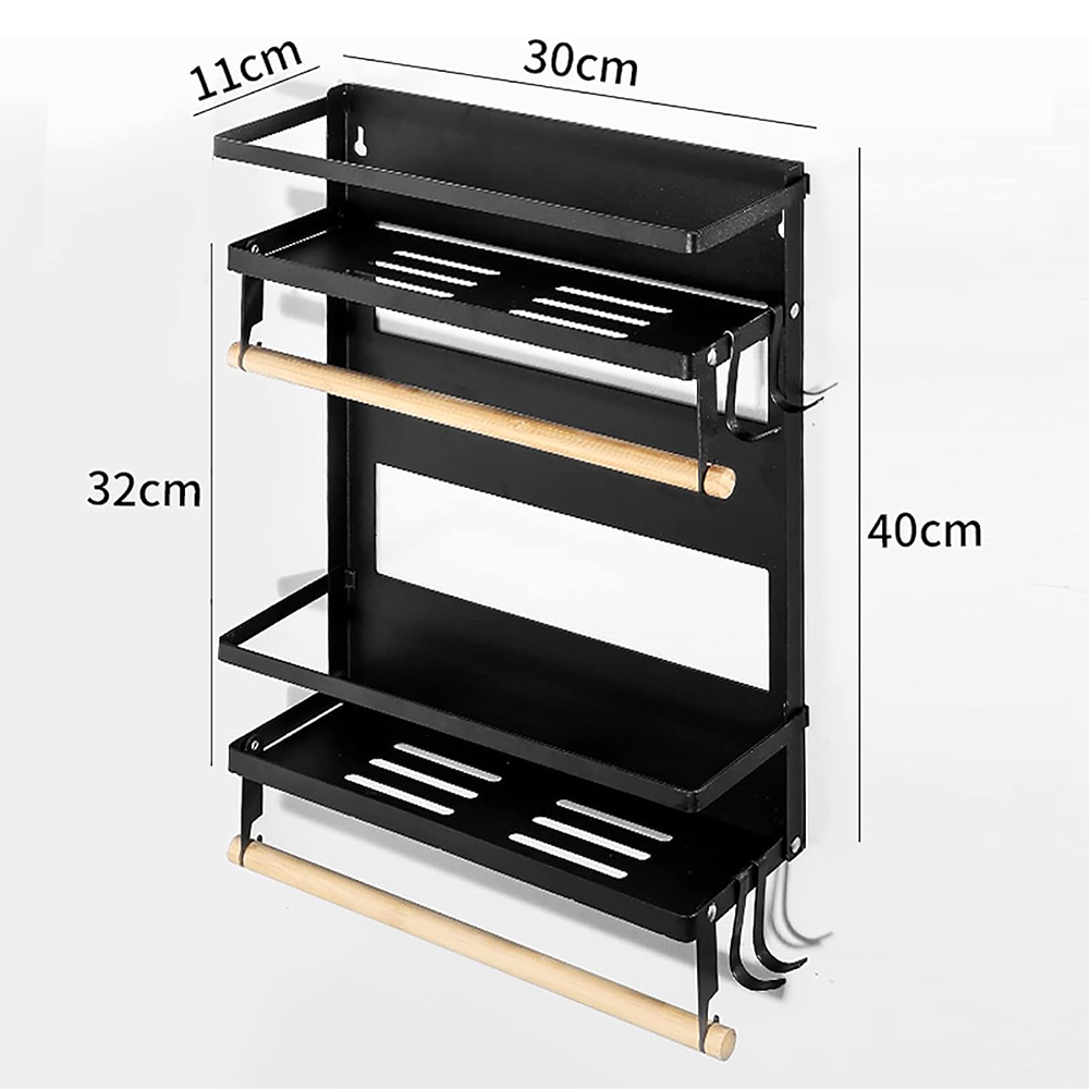 Scaffale Magnetico Pieghevole Organizer Salvaspazio con Ganci Rimovibili