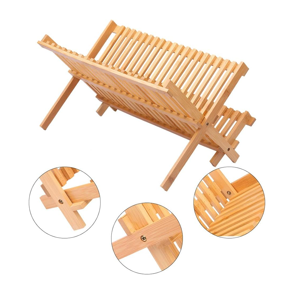 Portapiatti a Due Livelli in Bamboo