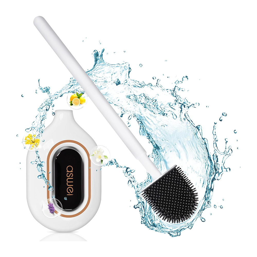 Scopino WC Silicone Igienico Salvaspazio con Montaggio a Parete
