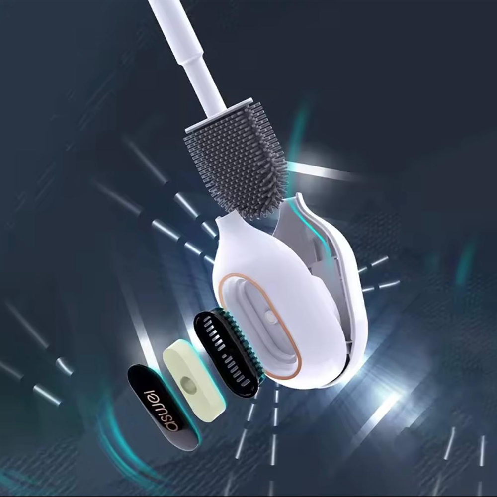 Scopino WC Silicone Igienico Salvaspazio con Montaggio a Parete