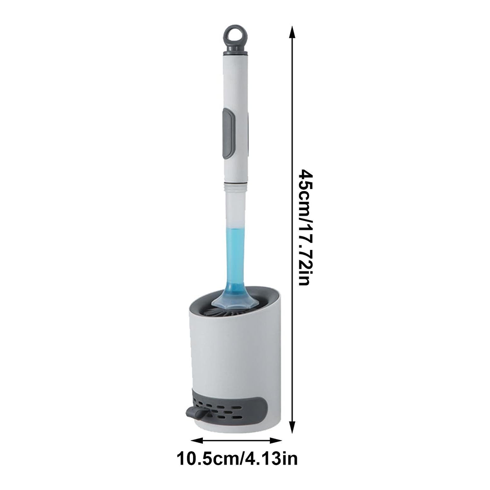 Scopino WC in Silicone con Dispenser Integrato e Manico Lungo