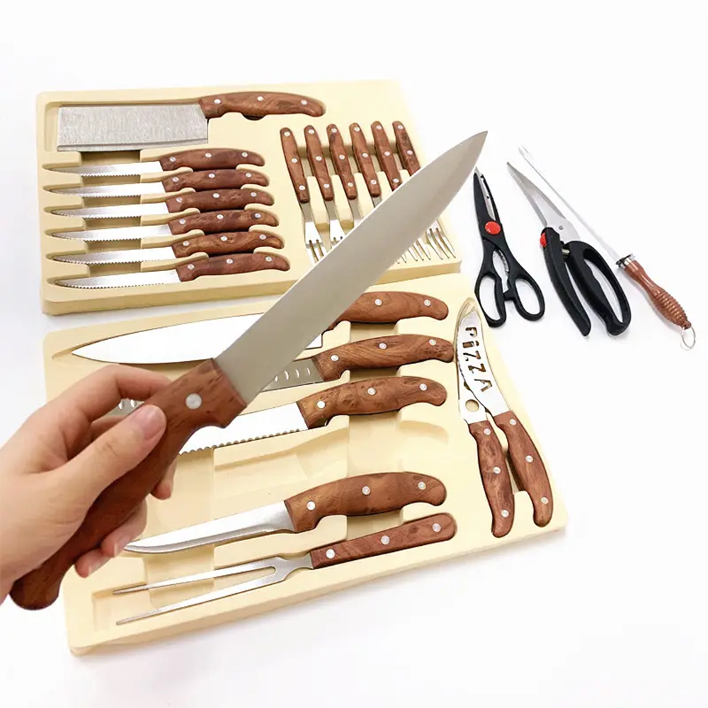 Set Utensili da Cucina Professionale 25 Pezzi con Valigetta