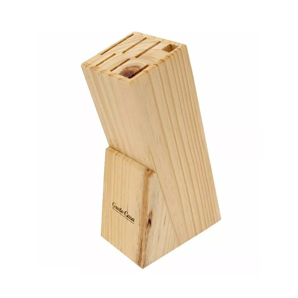 Coltelli da Cucina con Ceppo in Legno e Acciaino
