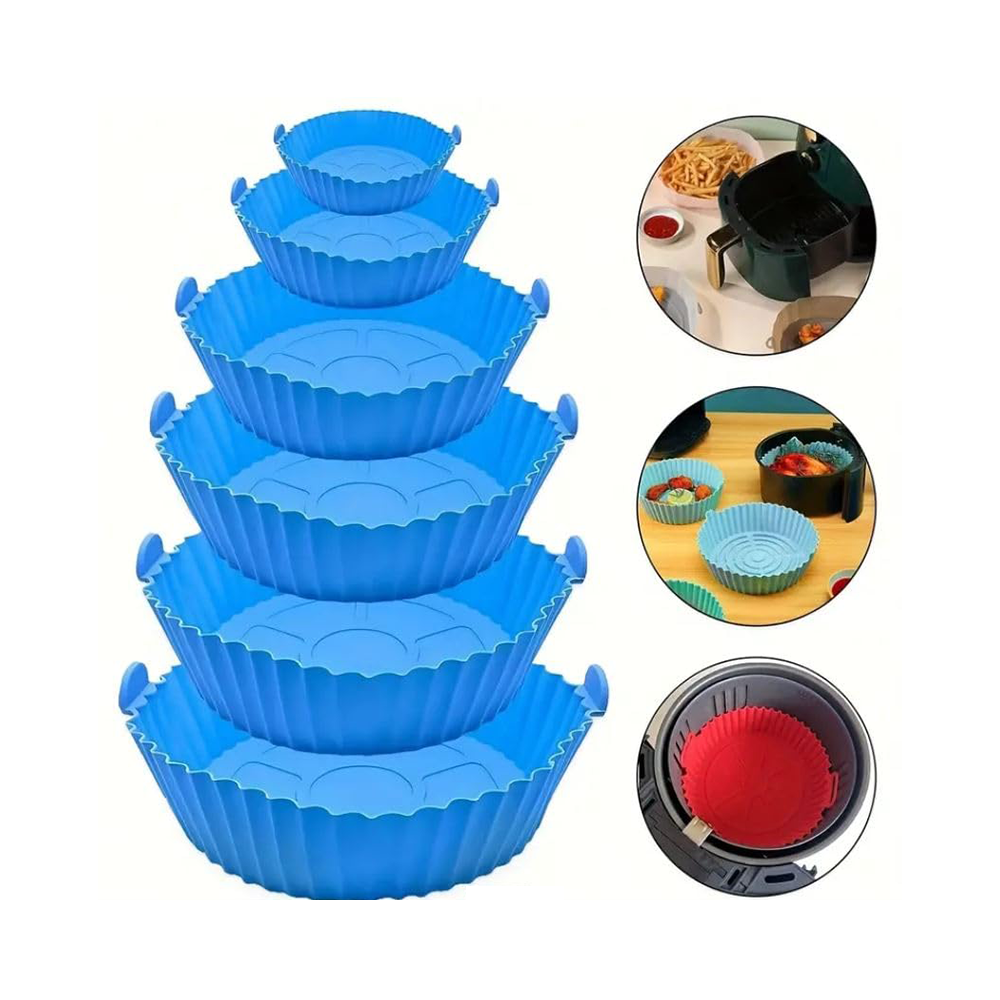 Set 6 Teglie Silicone per Friggitrice ad Aria – Cottura Sana e Zero Sprechi