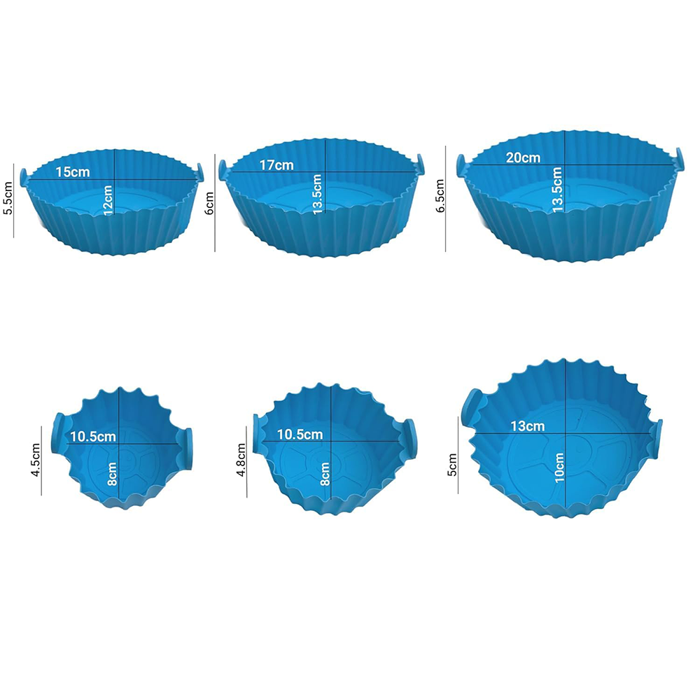 Set 6 Teglie Silicone per Friggitrice ad Aria – Cottura Sana e Zero Sprechi
