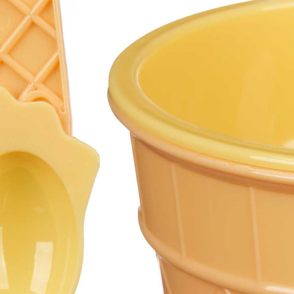 Coppette Gelato Colorate Set 4 pezzi, Sicure e Divertenti