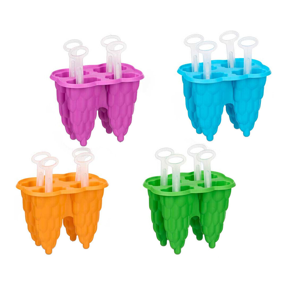 Set 4 Stampi per Ghiaccioli Fatti in Casa – 16 Gelati Colorati