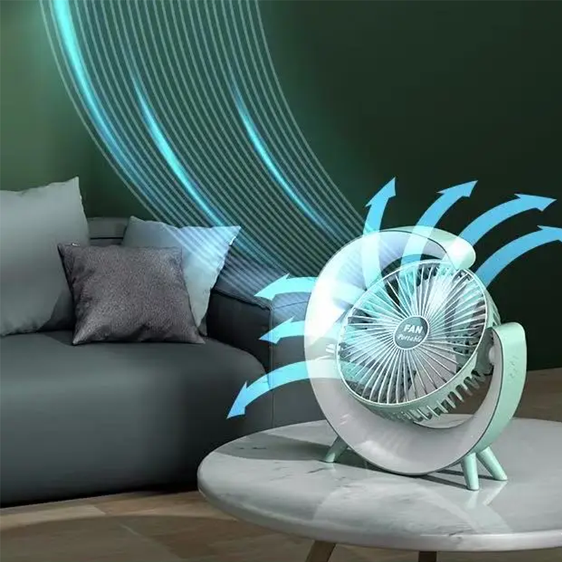 Space Fan Ventilatore da Tavolo con Luce RGB