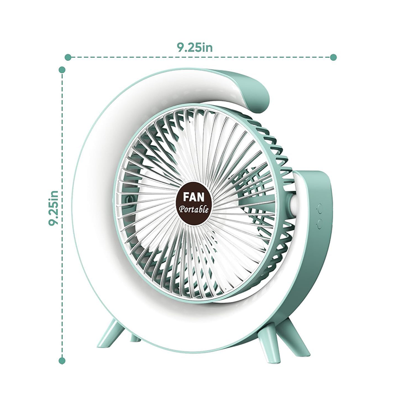 Space Fan Ventilatore da Tavolo con Luce RGB