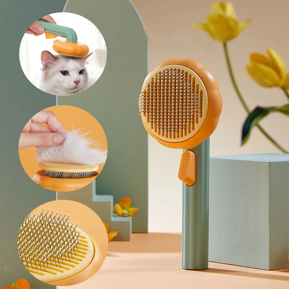 Spazzola Autopulente Ergonomica per Animali