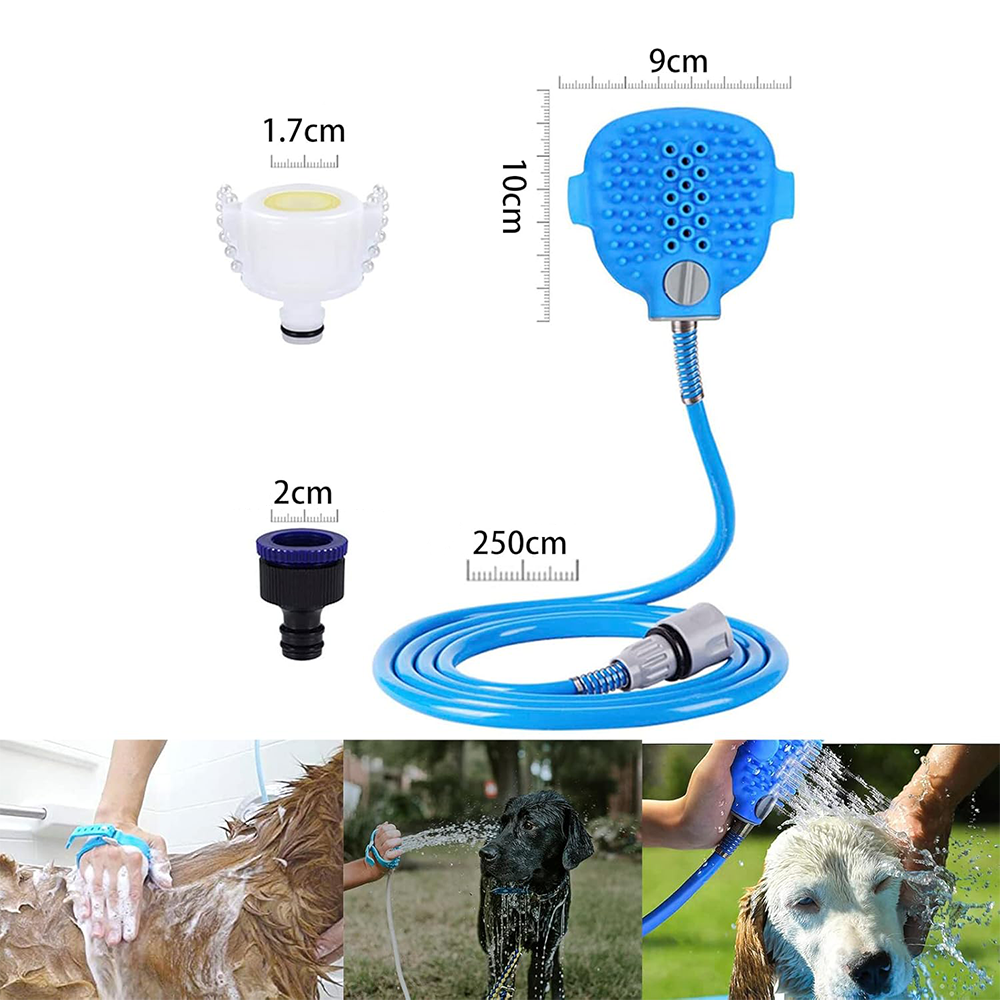 Spazzola da Bagno per Animali con Tubo Integrato