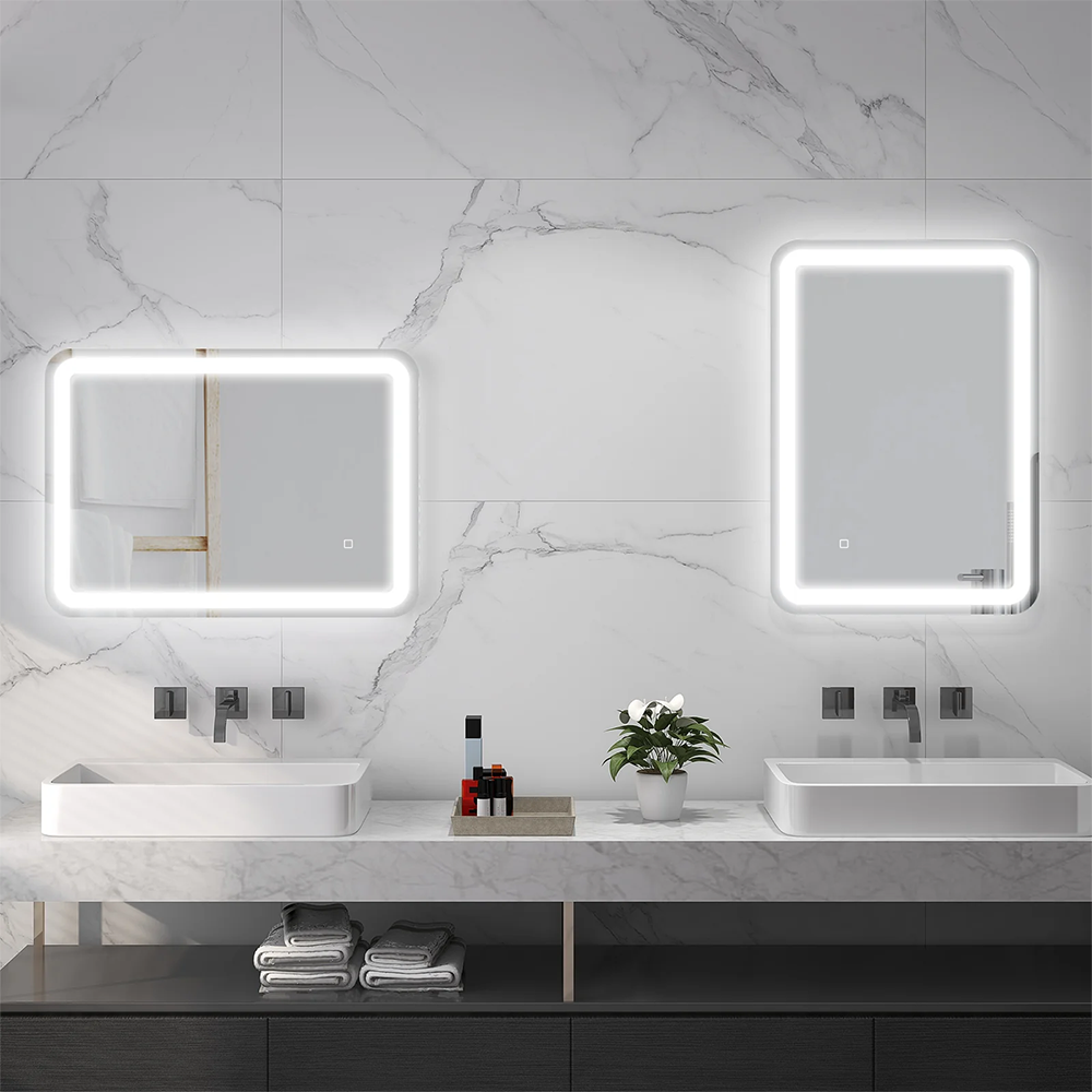 Specchio Bagno LED Rettangolare Touch