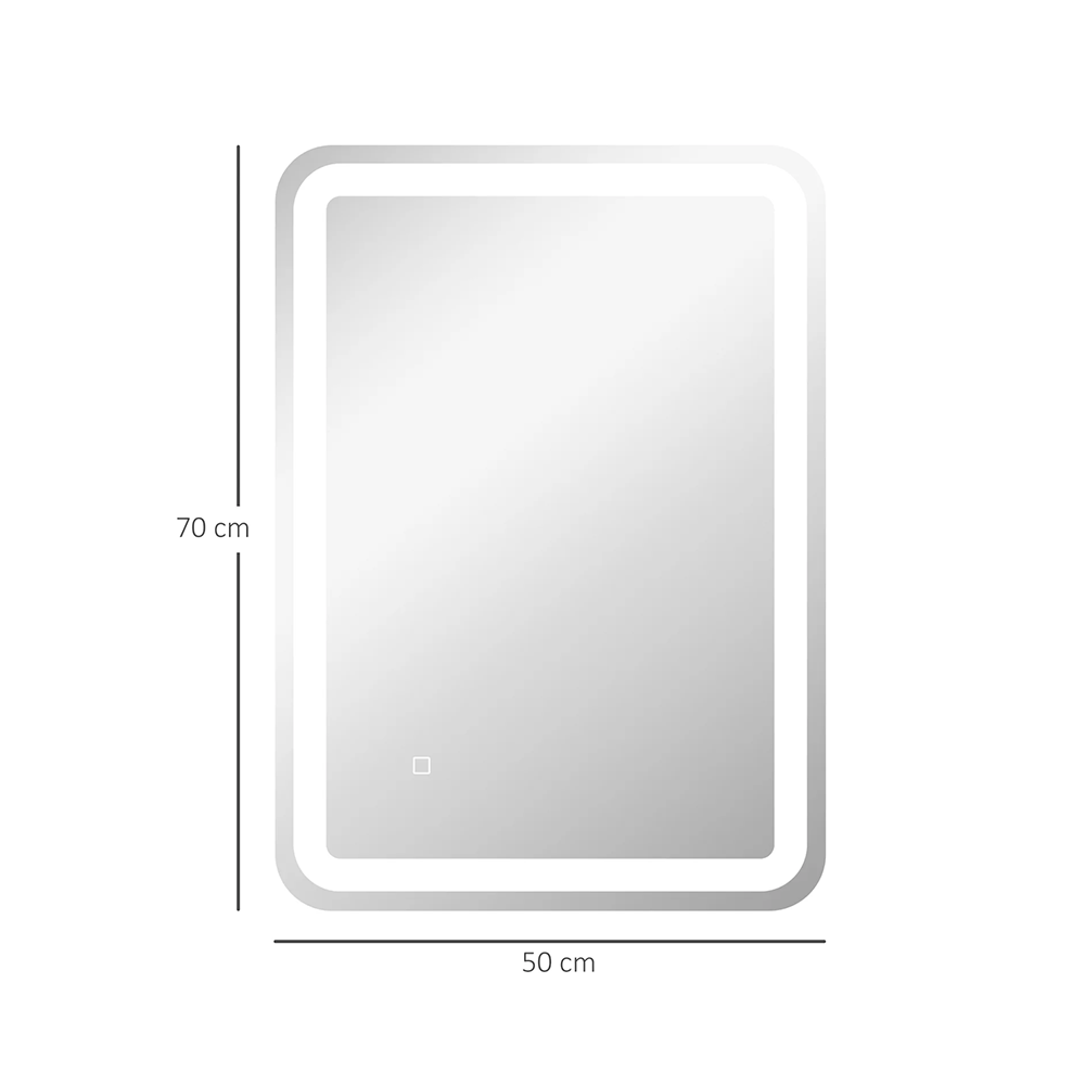 Specchio Bagno LED Rettangolare Touch