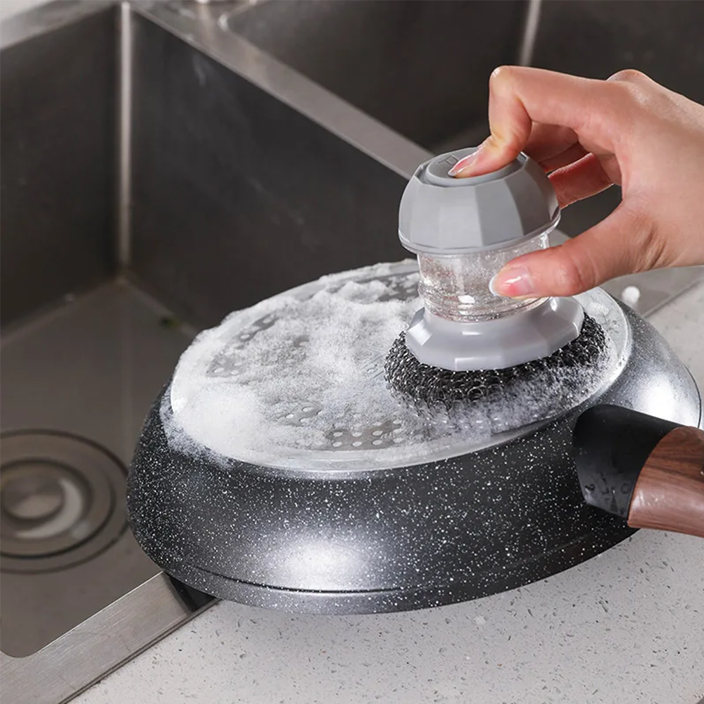 Spugna Metallica con Dosatore Sapone Liquido