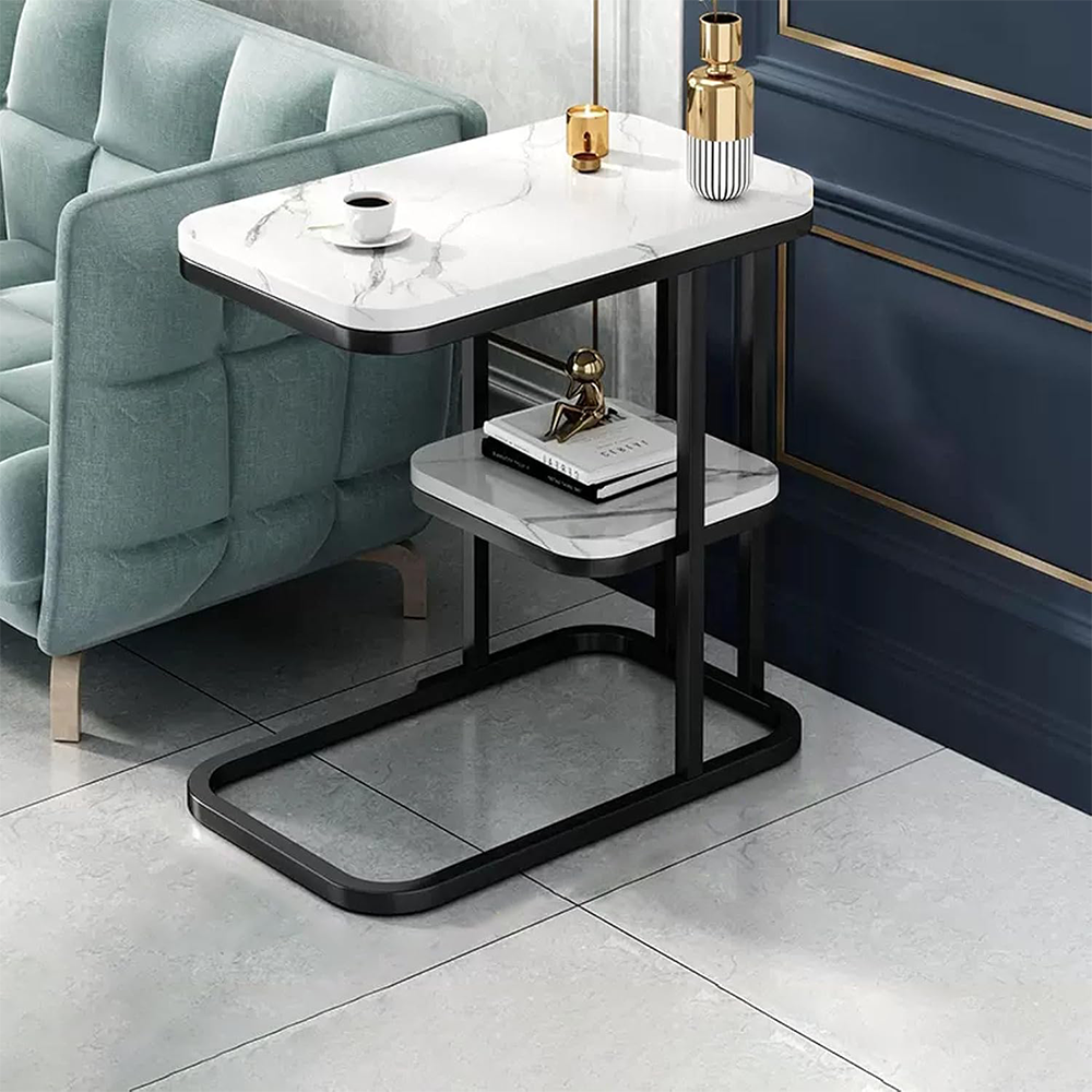 Tavolino Moderno Angolare in Ferro Piegato