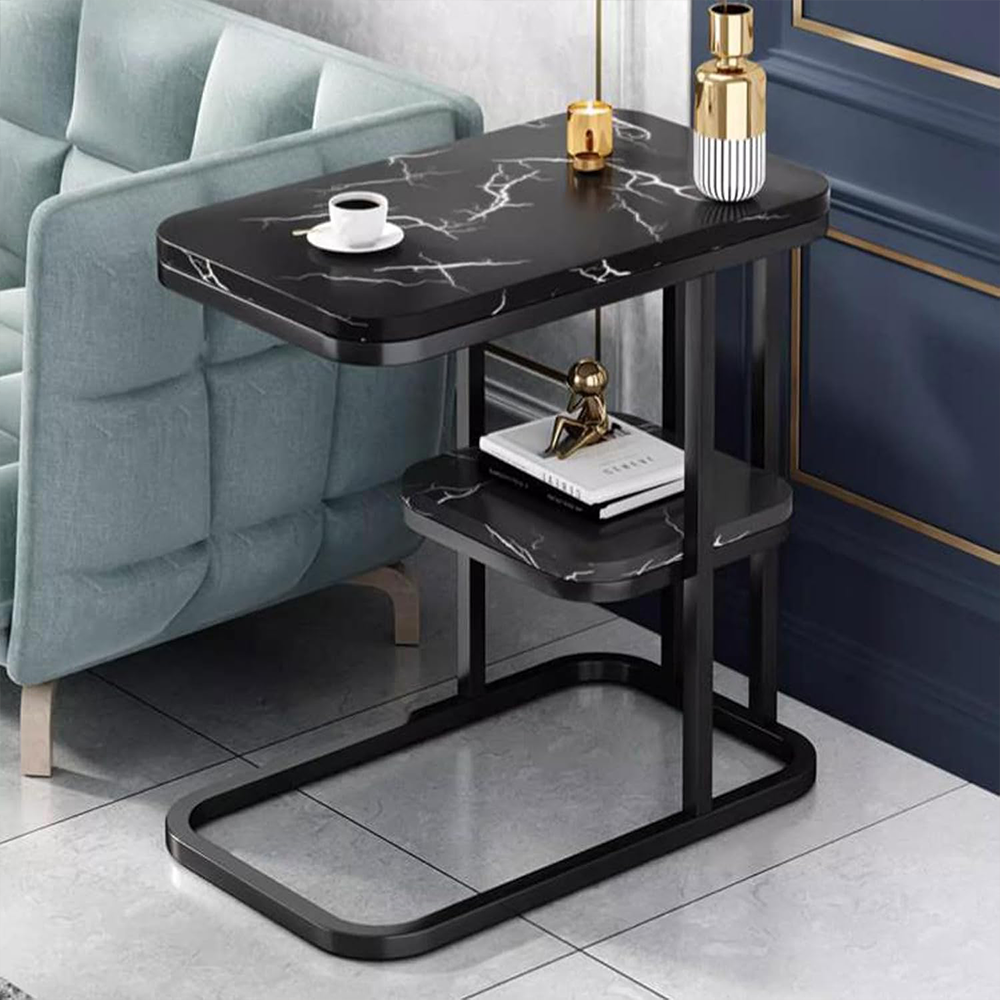 Tavolino Moderno Angolare in Ferro Piegato