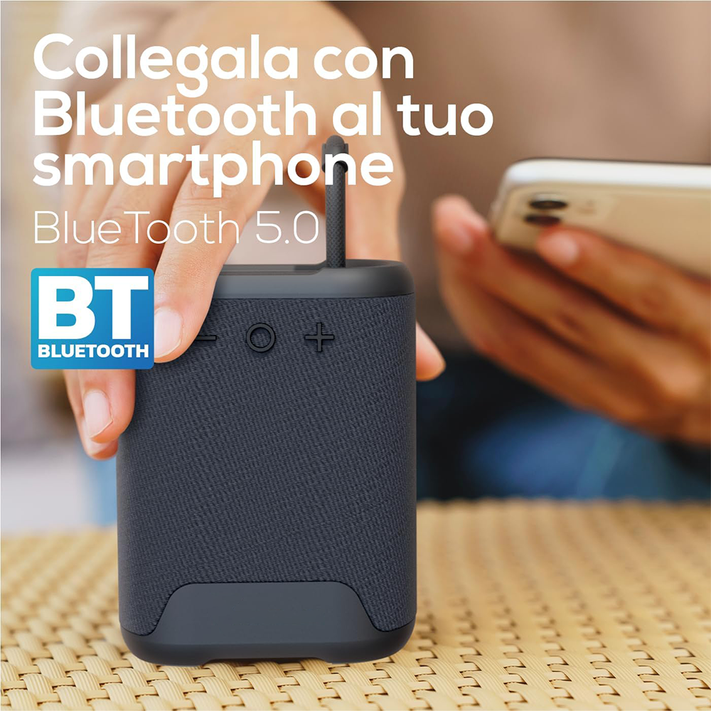Speaker BT5.0 Tascabile con Batteria 1200mAh
