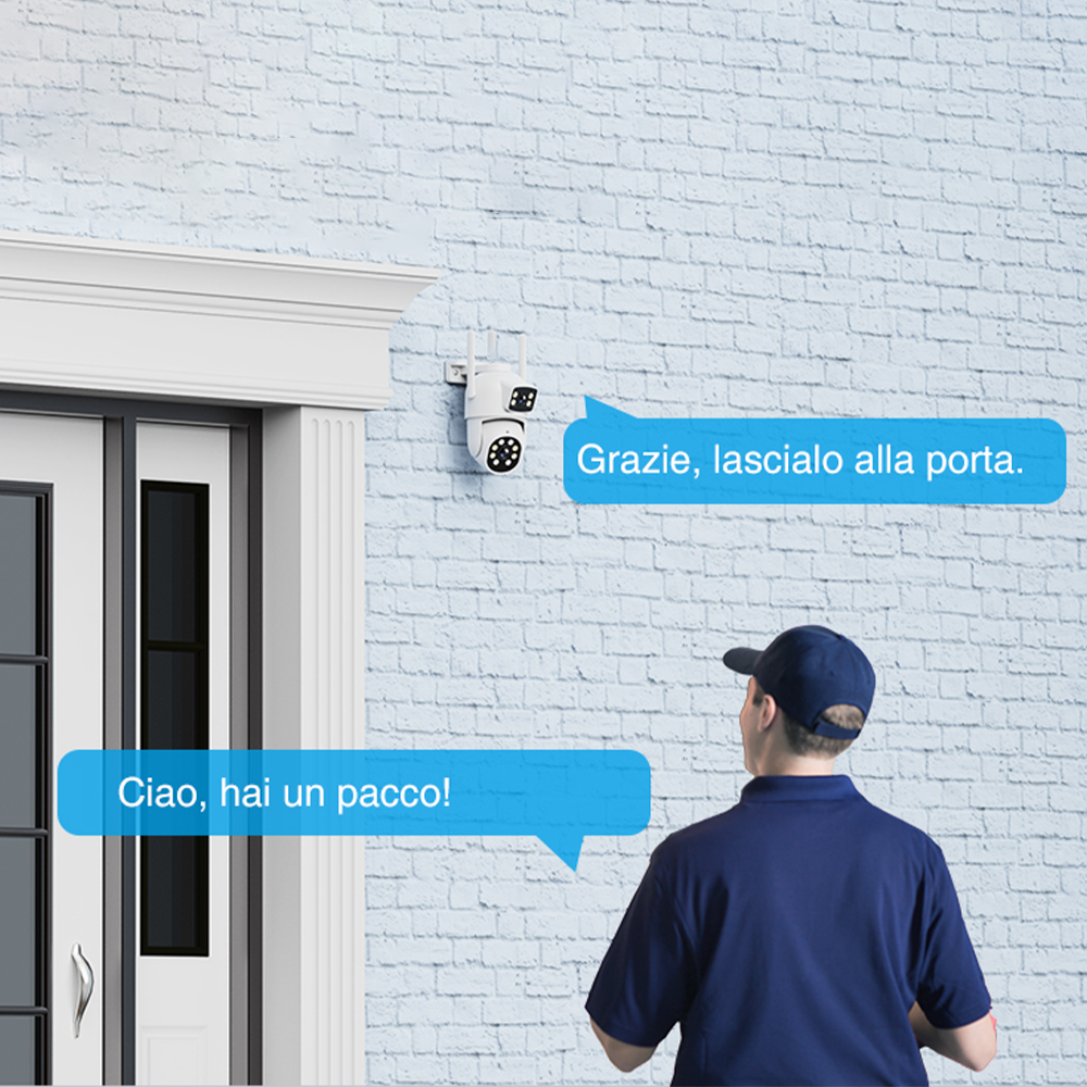 Telecamera Wi-Fi Esterno 2.5K Visione Notturna