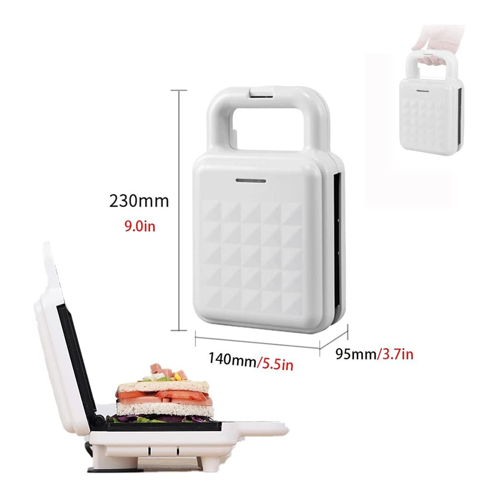 Tostiera Piastra  Elettrica Compatta Antiaderente 650W