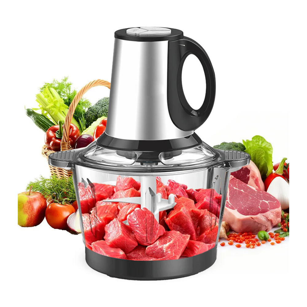 Tritatutto Elettrico 800W con Accessori e Doppia Ciotola 3L
