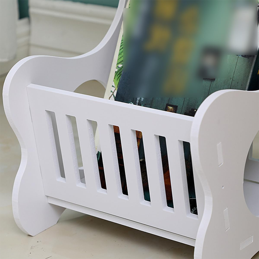 Tavolino Rotondo Bianco con Ripiano Inferiore