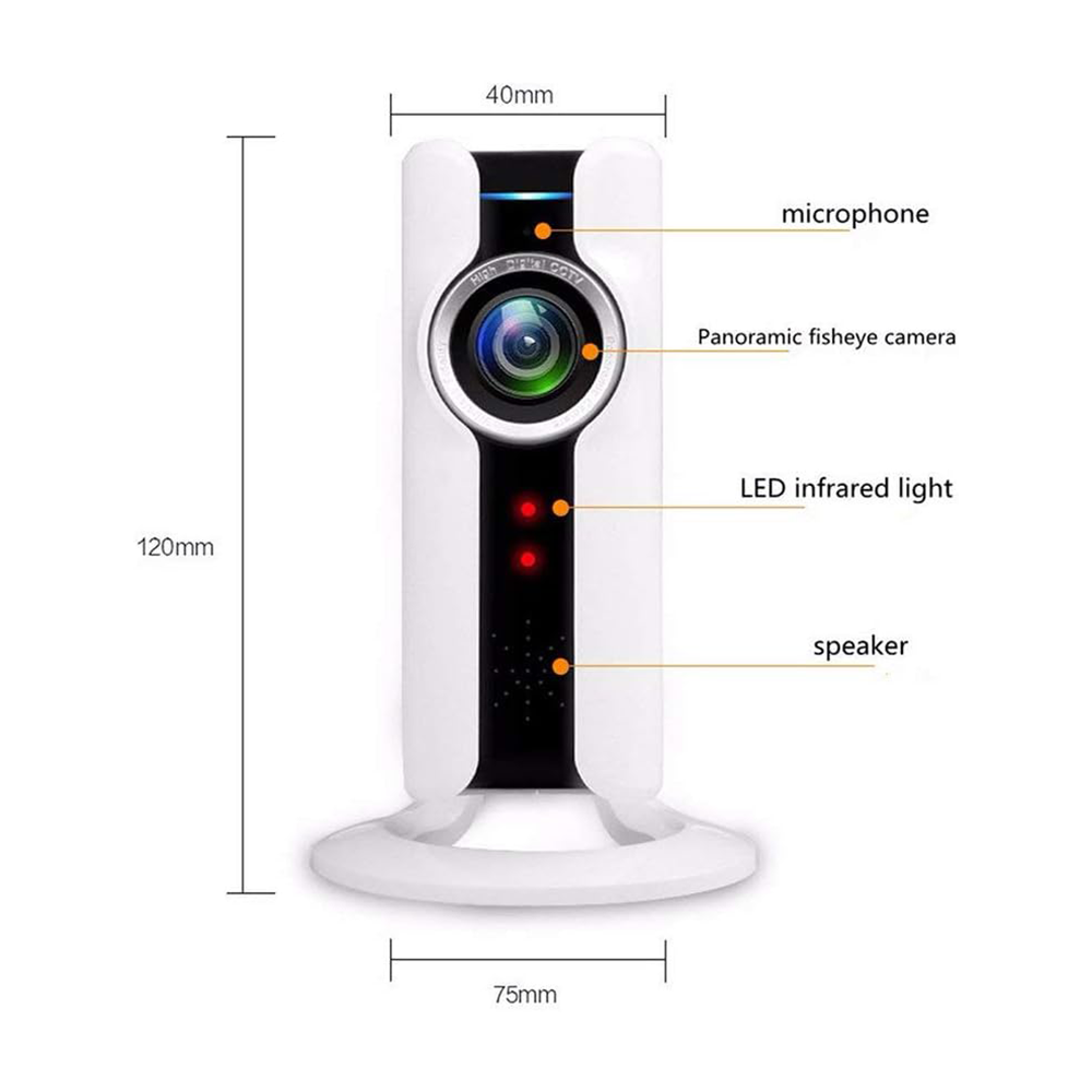 Telecamera Wireless HD 180° con Visione Notturna e Audio Bidirezionale