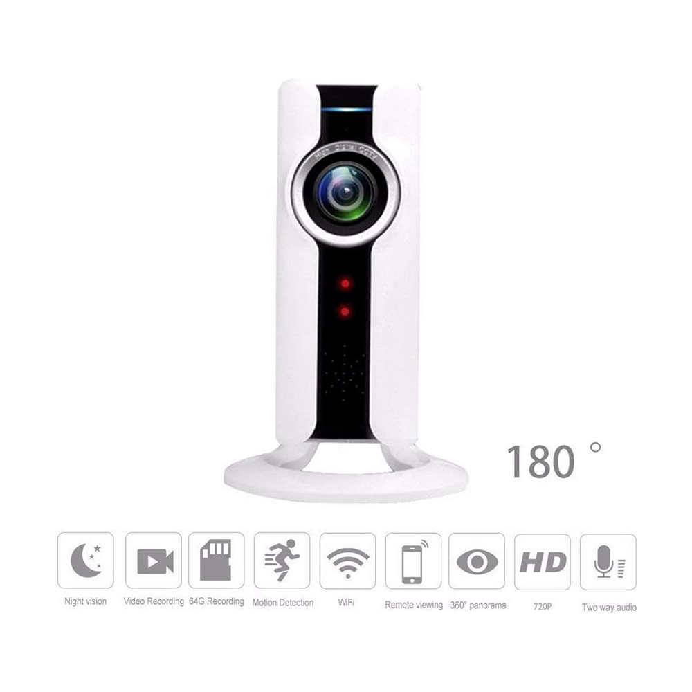 Telecamera Wireless HD 180° con Visione Notturna e Audio Bidirezionale