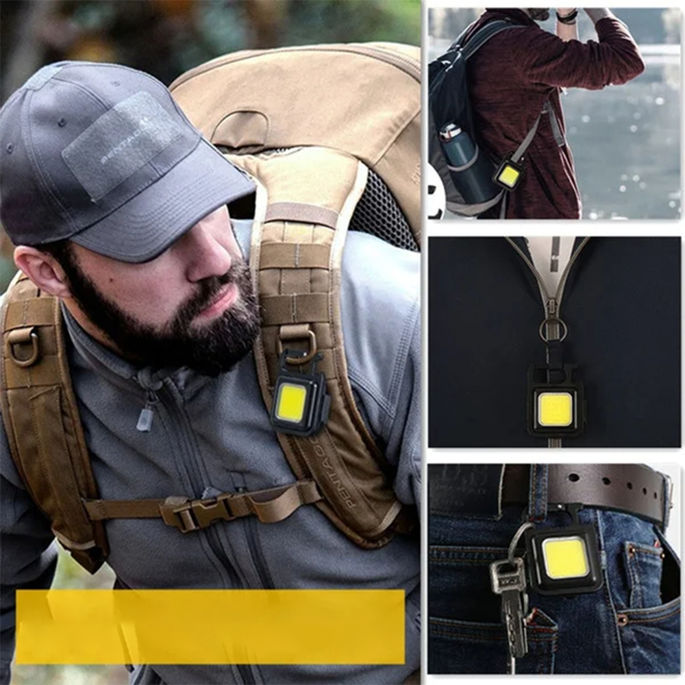 Torcia LED Portachiavi Ricaricabile USB, Ultra Luminosa e Impermeabile
