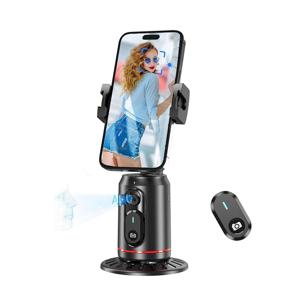 Supporto Smart con Tracciamento AI 360° per Smartphone, Controllo Gestuale e Telecomando Bluetooth
