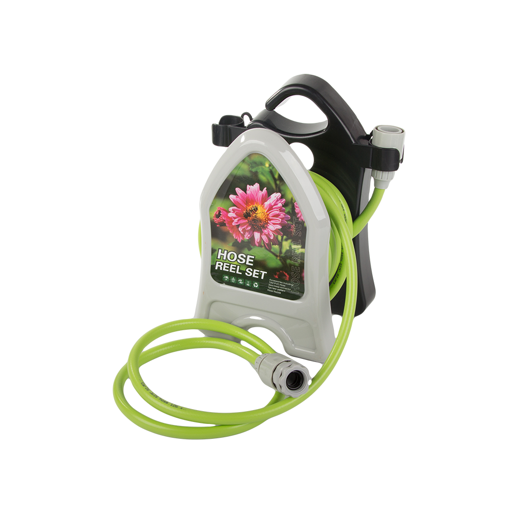 Tubo da Giardino Estensibile con Pistola a Spruzzo e Supporto Avvolgitubo
